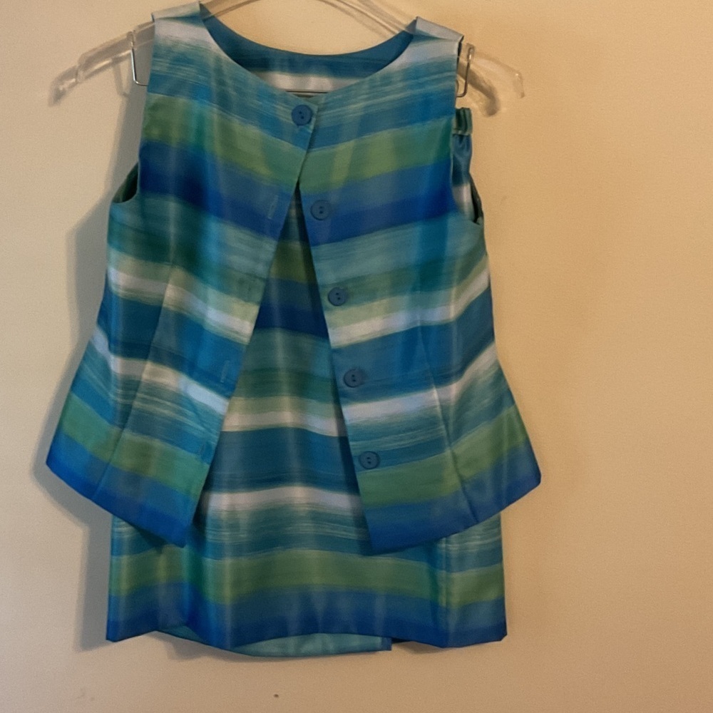 Positive Attitude Aqua Blue Skirt Set
